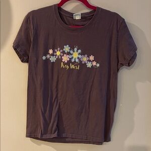 Key West Women’s Floral Graphic Tee - Purple Size Medium